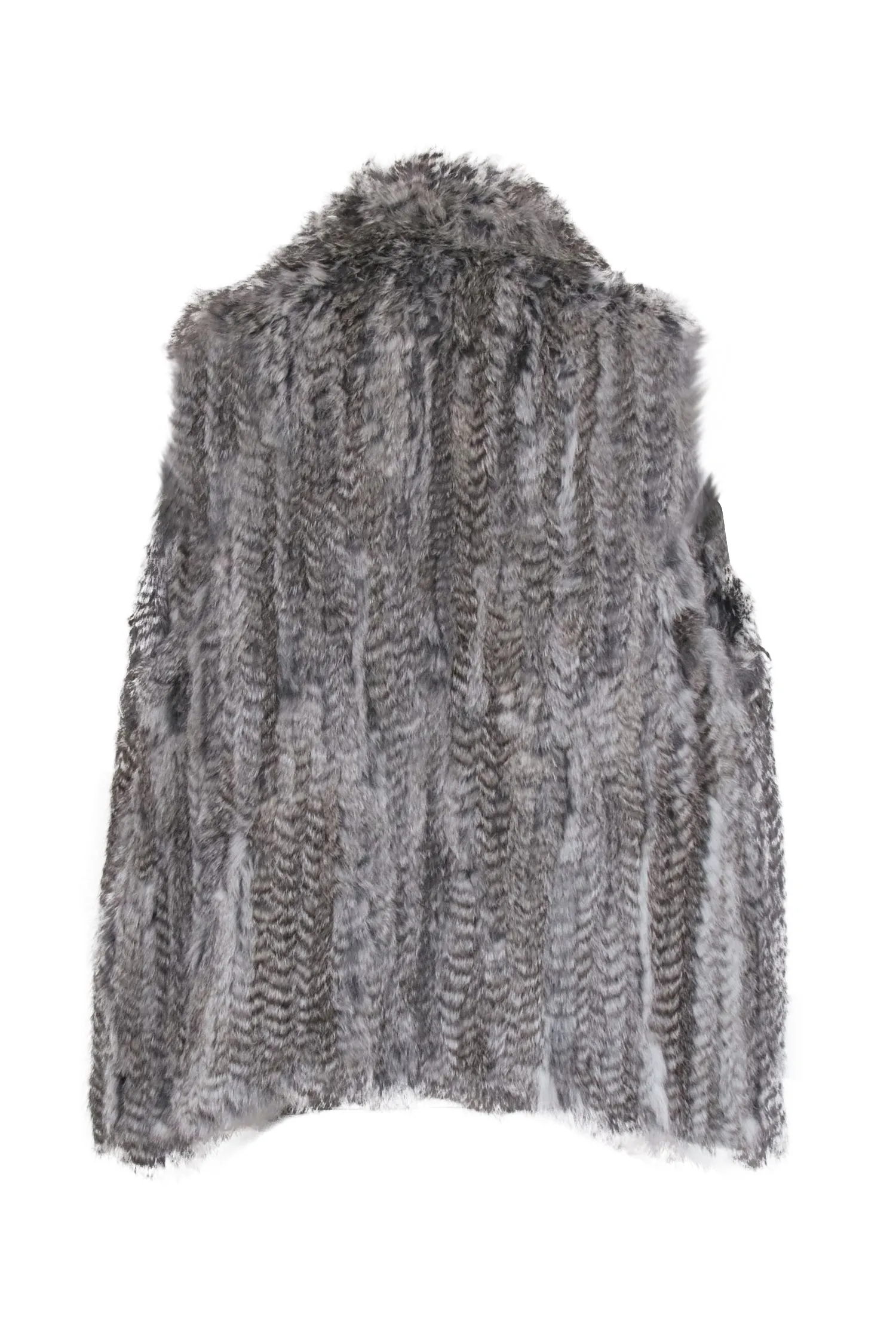 525 America - Grey Rabbit Fur Vest Sz XS