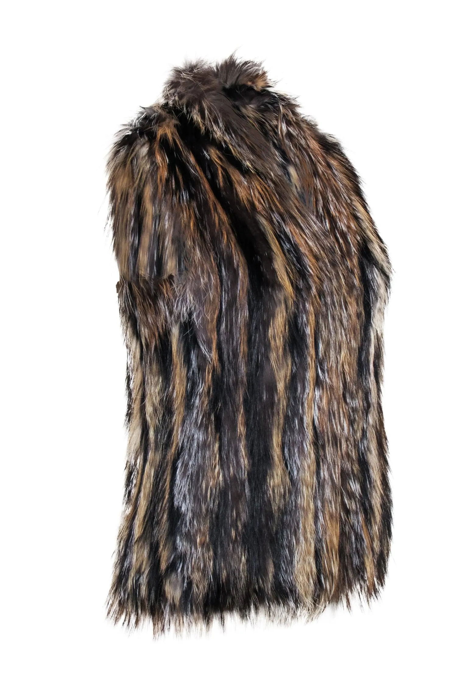 Adrienne Landau - Brown & Black Multi-Toned Fox Fur Vest Sz S