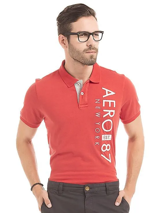 Aeropostale Applique Front Polo Shirt