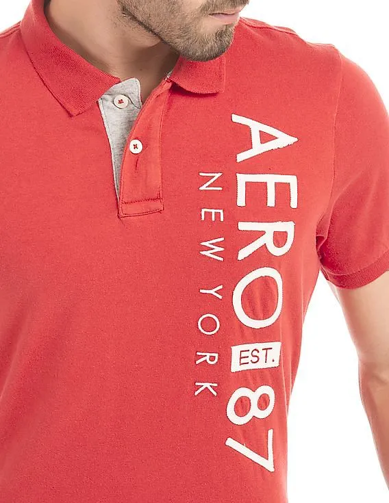 Aeropostale Applique Front Polo Shirt