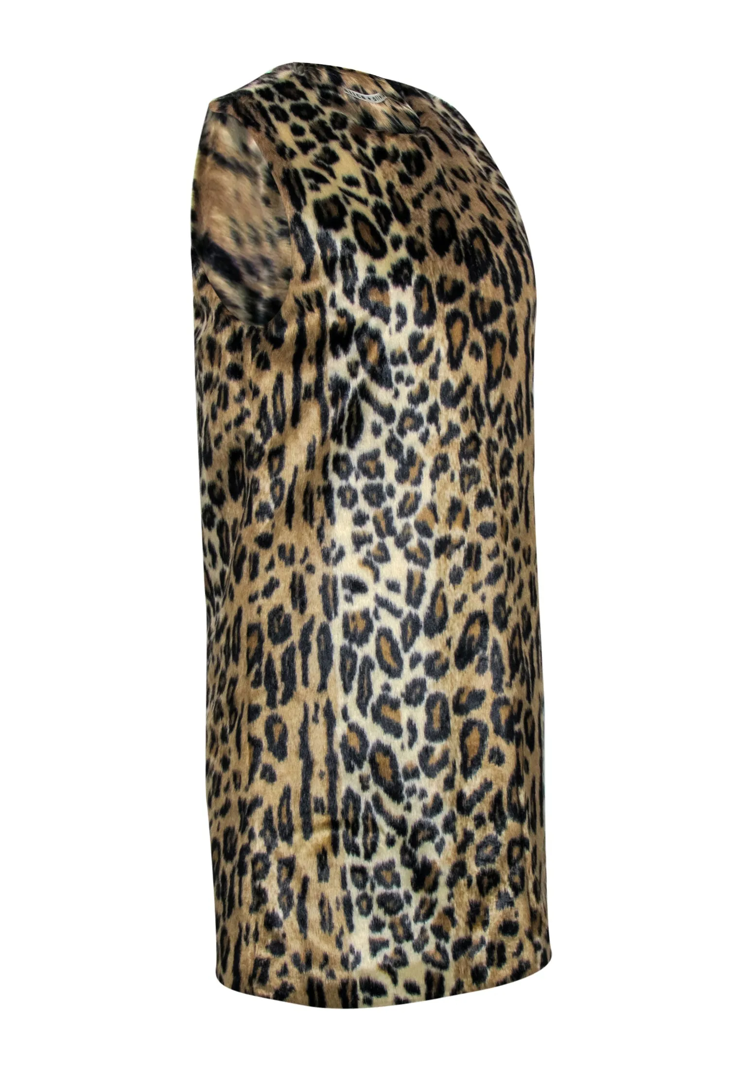 Alice + Olivia - Leopard Print Faux Fur Vest w/ Quilted Lining Sz M