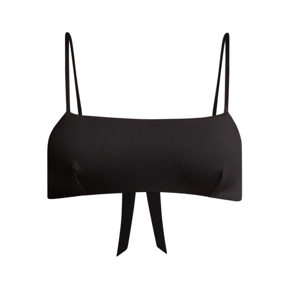 Ana Bikini Top - Textured Black