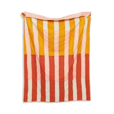 Anchal Offset Stripe Quilt Throw Blanket