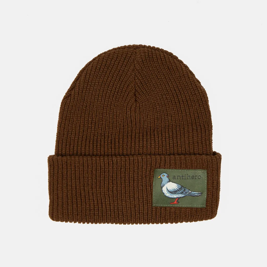 Anti Hero Skateboards - Lil Pigeon Cuff Beanie - Dark Brown / Olive