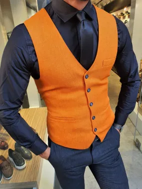 Ardenza Orange Slim Fit Vest