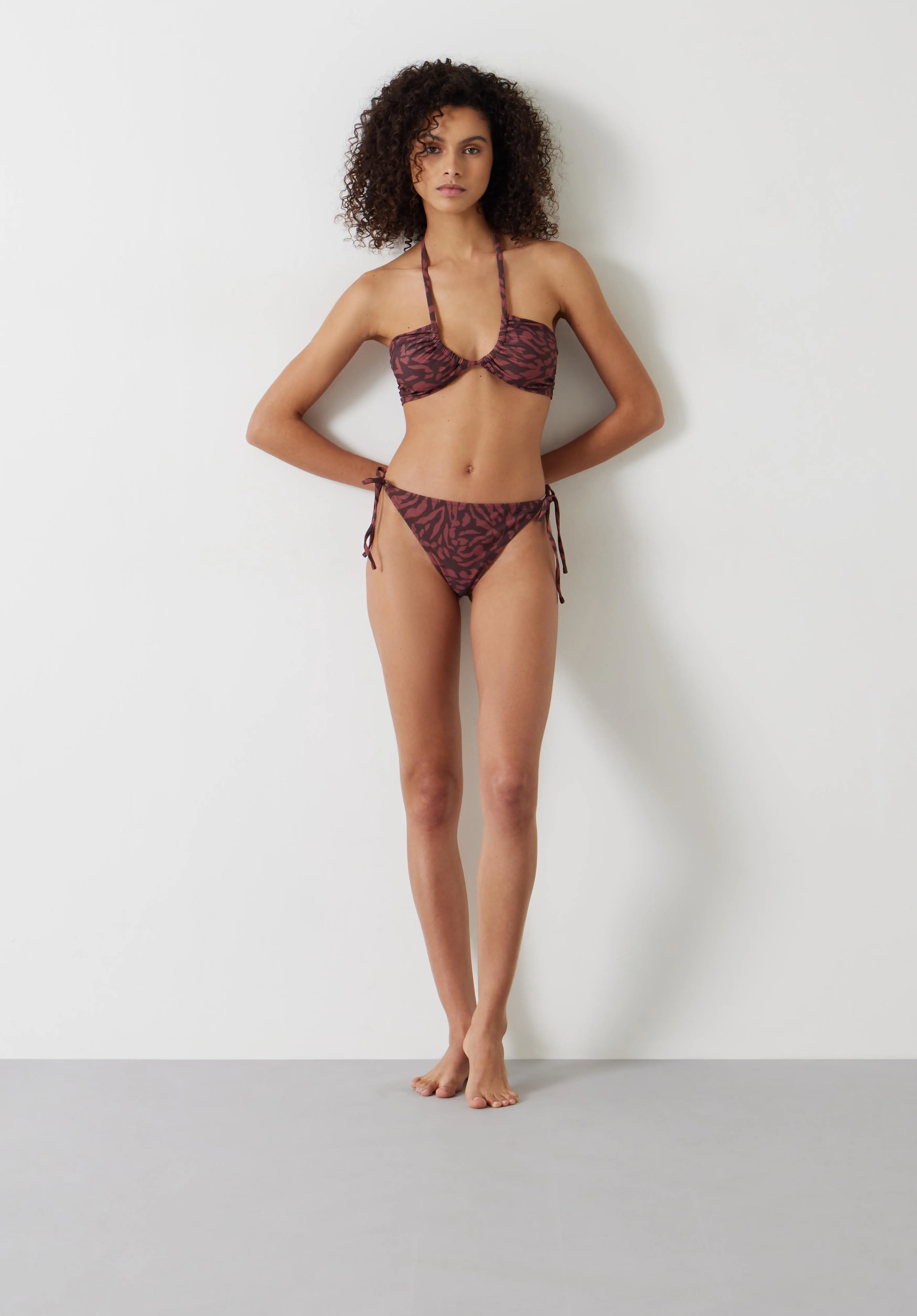 Arielle Ruched Halter Bikini Top