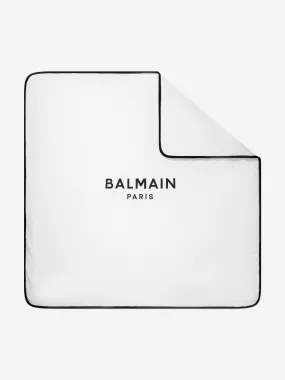 Balmain Baby Logo Blanket in White