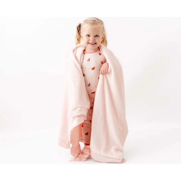 Bamboo Little Plush Blanket, Pink