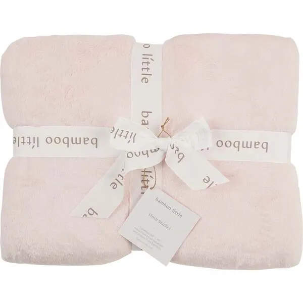 Bamboo Little Plush Blanket, Pink