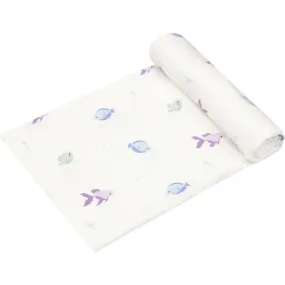 Bamboo Little Swaddle Blanket, Fish