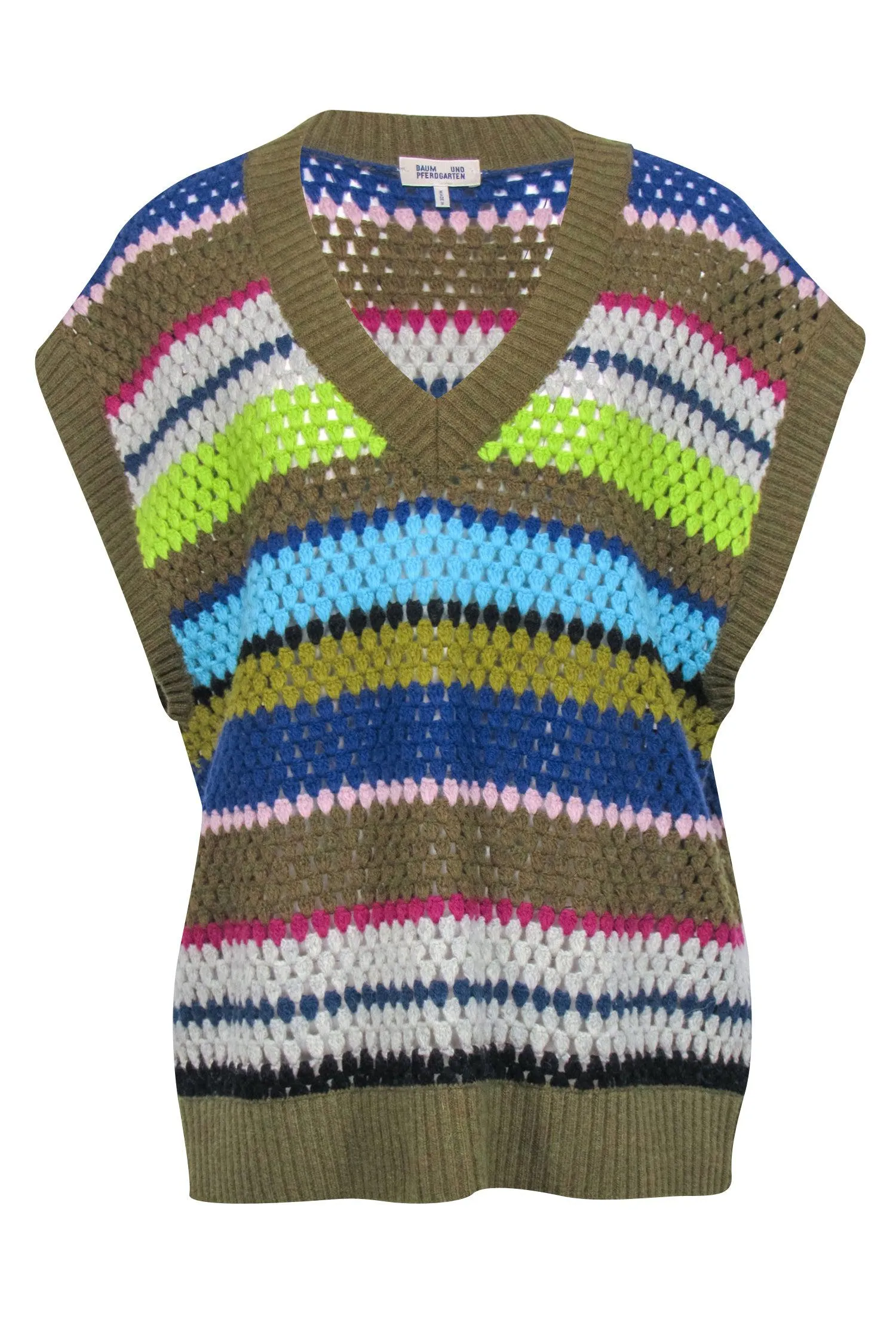 Baum Und Pferdgarten - Multi-Color Wool Blend Sweater Vest Sz L