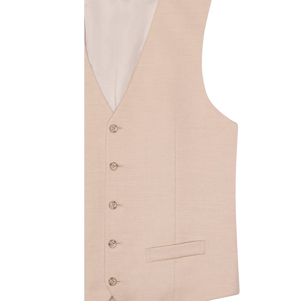 Beige Suit Vest