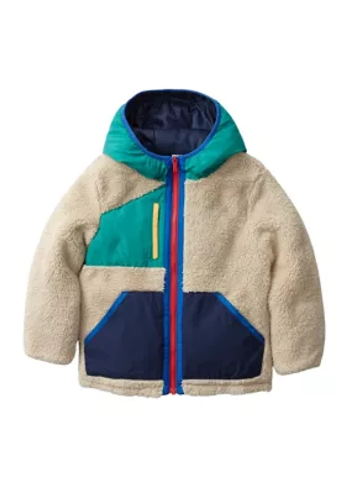 Boys 4-7 Reversible Midweight Sherpa Jacket