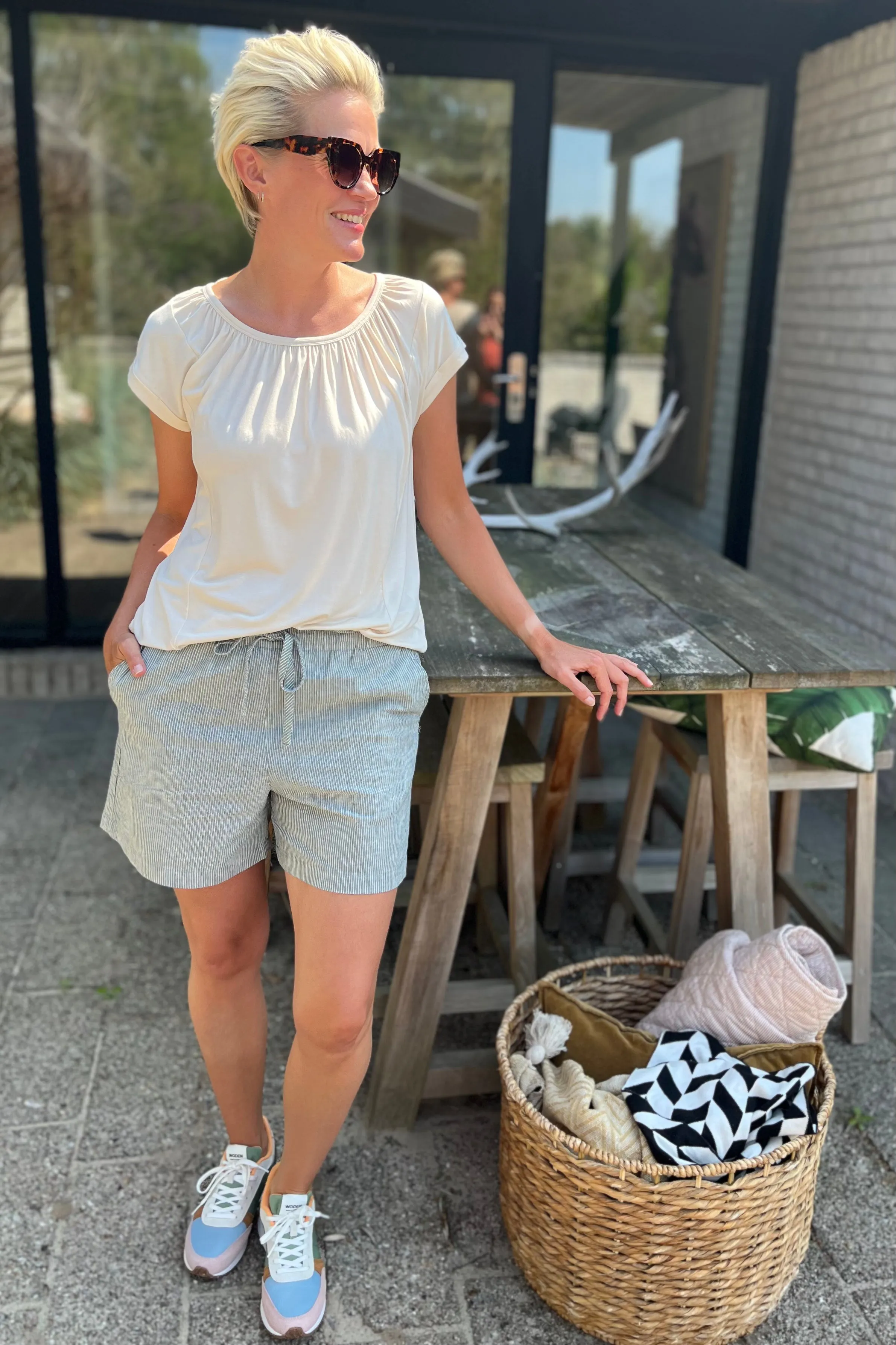 Brigitte Shorts | Shadow Green | Shorts fra French Laundry