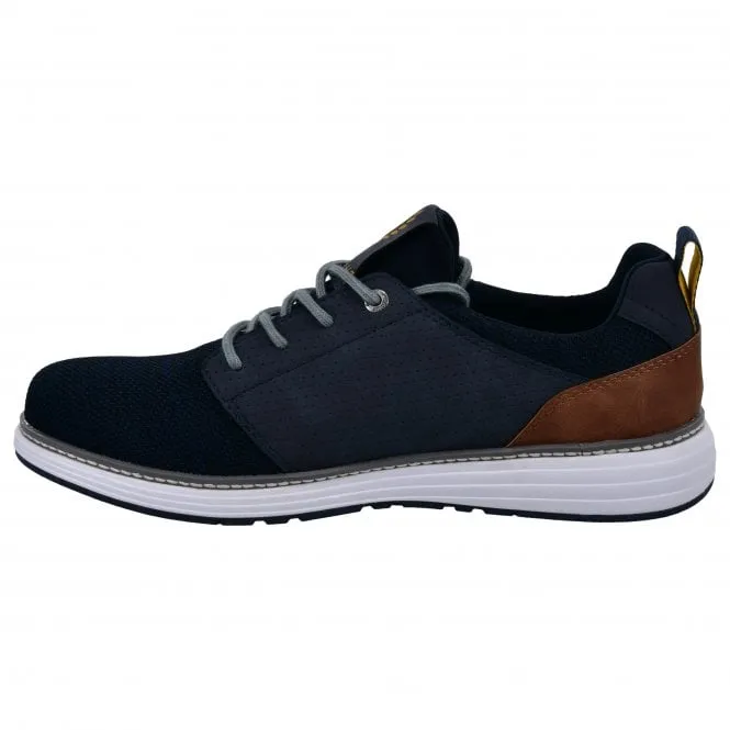 Bugatti  Mens 321-A3C61-6900-4100 Colby Dark Blue Lace-Up Trainers