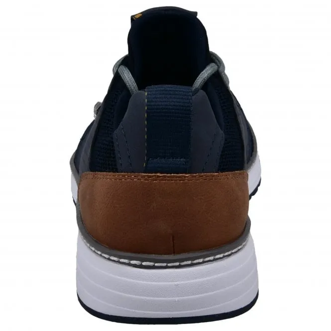 Bugatti  Mens 321-A3C61-6900-4100 Colby Dark Blue Lace-Up Trainers