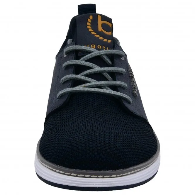 Bugatti  Mens 321-A3C61-6900-4100 Colby Dark Blue Lace-Up Trainers