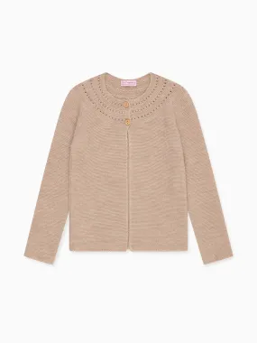 Camel Rima Merino Girl Cardigan