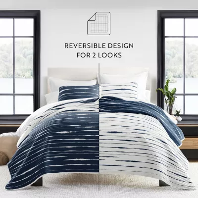 Casual Comfort Lines Reversible Quilt Set