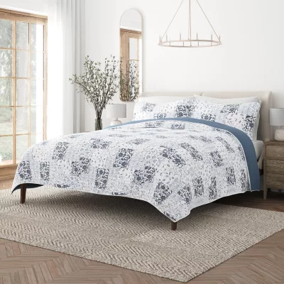 Casual Comfort Patchwork Reversible Quilt Set