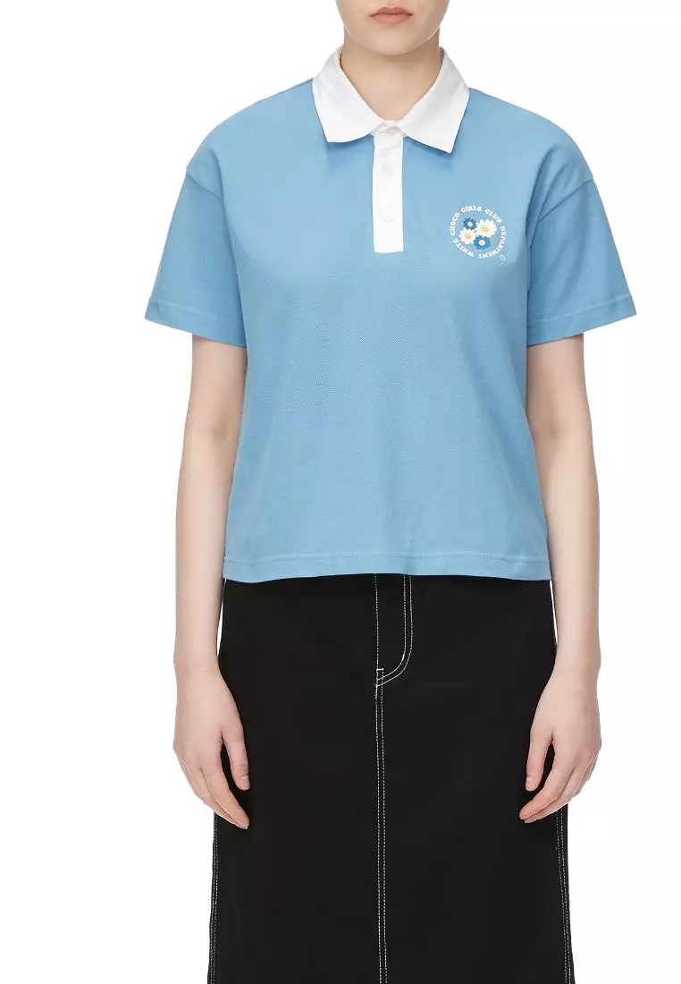 :CHOCOOLATE Logo print polo shirt