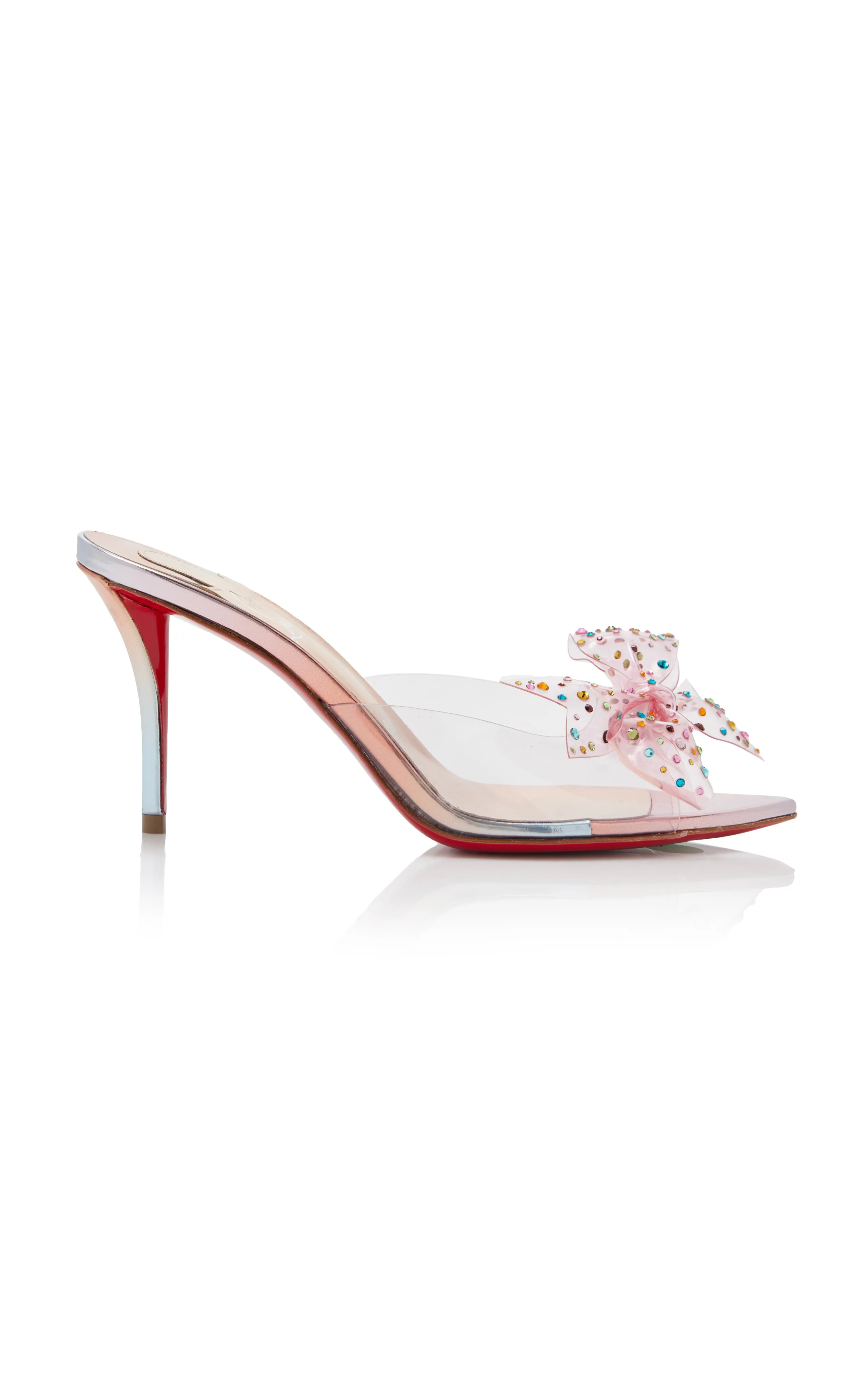 Christian Louboutin Aqua Strass 80mm Crystal-Embellished PVC Mules