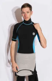 Circle One Kona Lycra Mens  Short Sleeve Rash Vest - Blue