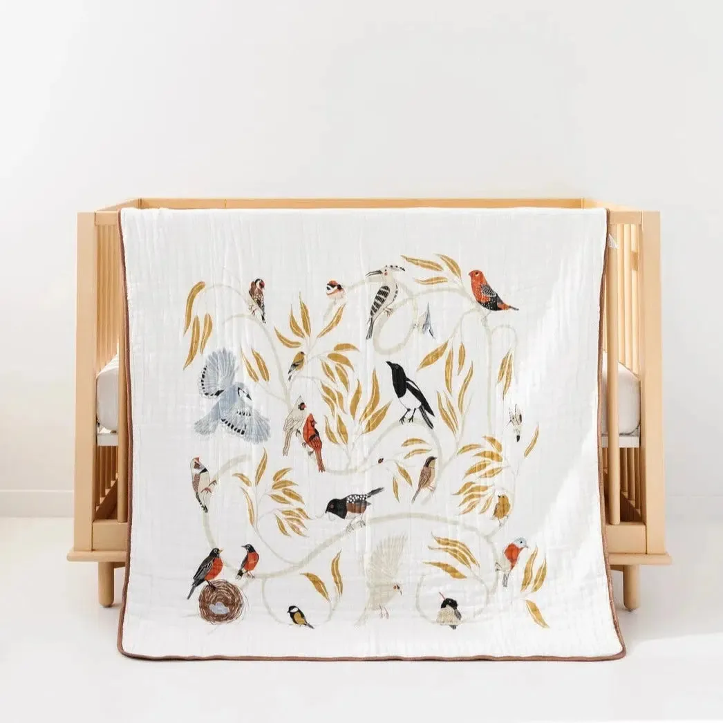 Clementine Kids - Cotton Muslin Quilt - Birds