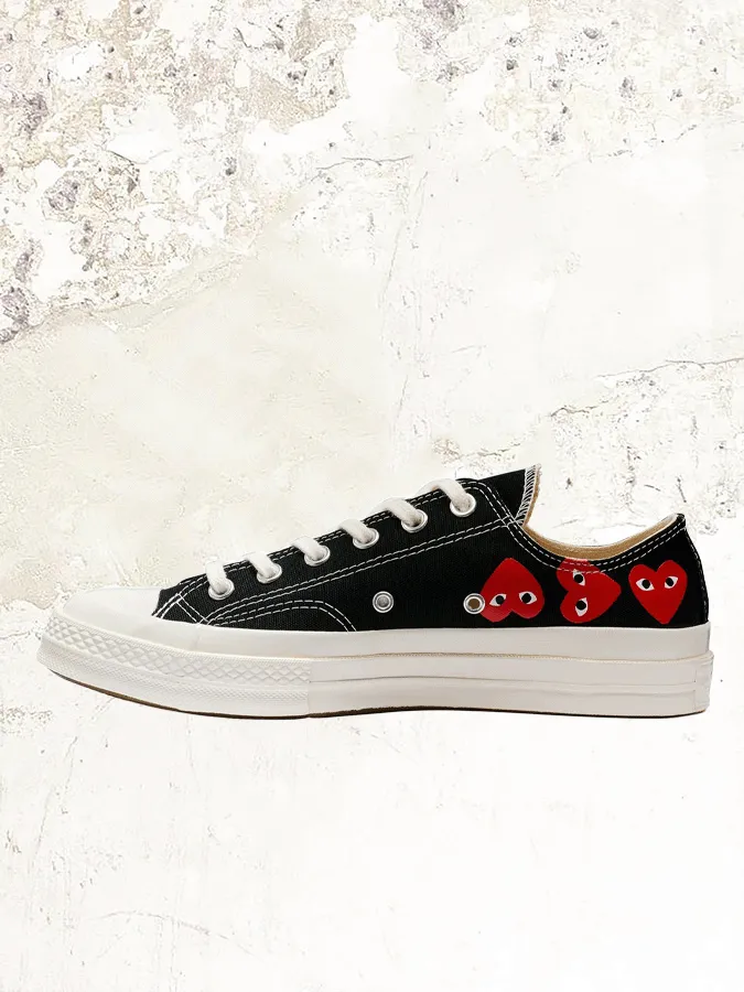 Comme Des Garons PLAY CONVERSE Multi Red Heart Chuck Taylor All Star '70 Low