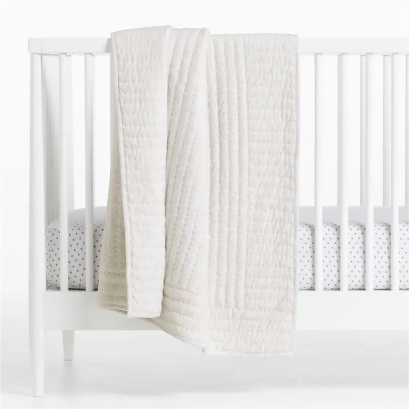 Crate&Barrel Baby's First Organic Jersey Baby Crib Quilt