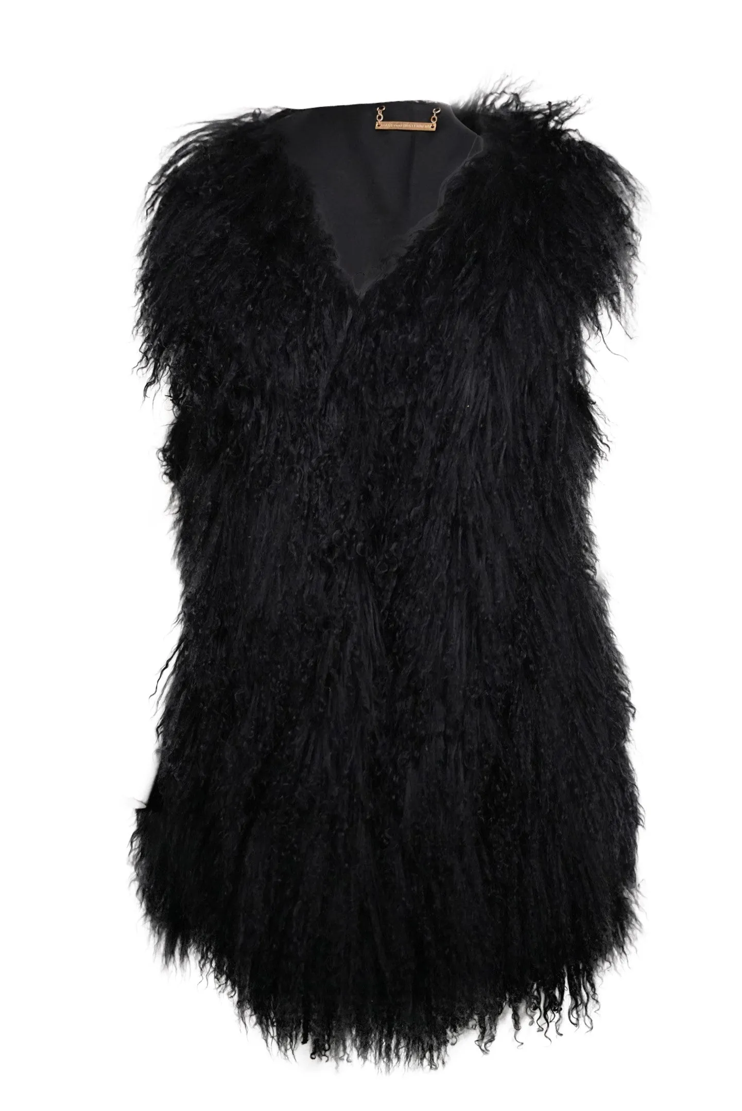 Diane von Furstenberg - Black Fuzzy Vest Sz M