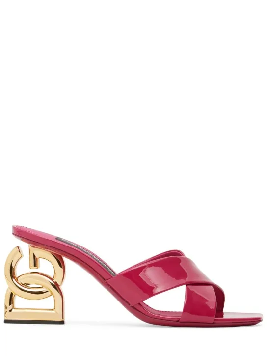 Dolce&Gabbana   75mm Patent leather mules sandals 