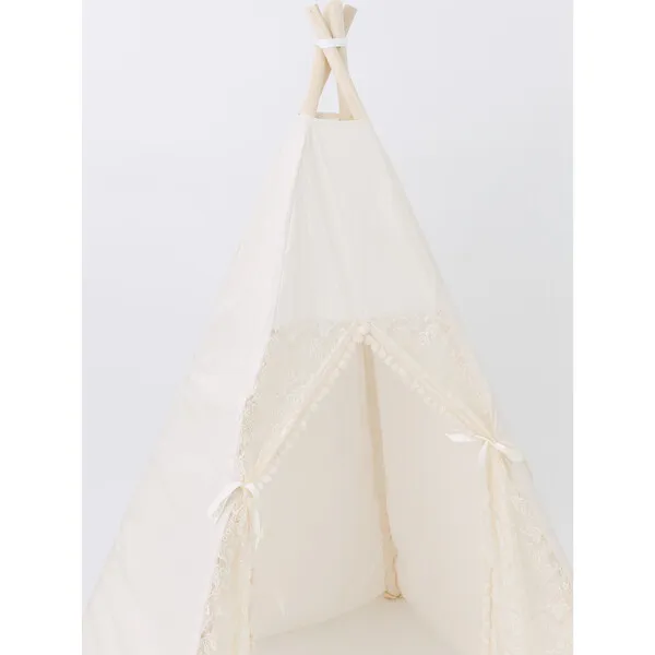 E&E Eleanor Play Tent, Cream/Lace