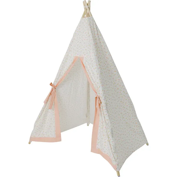 E&E Sadie Play Tent, White Ditsy/Blush