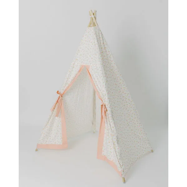 E&E Sadie Play Tent, White Ditsy/Blush