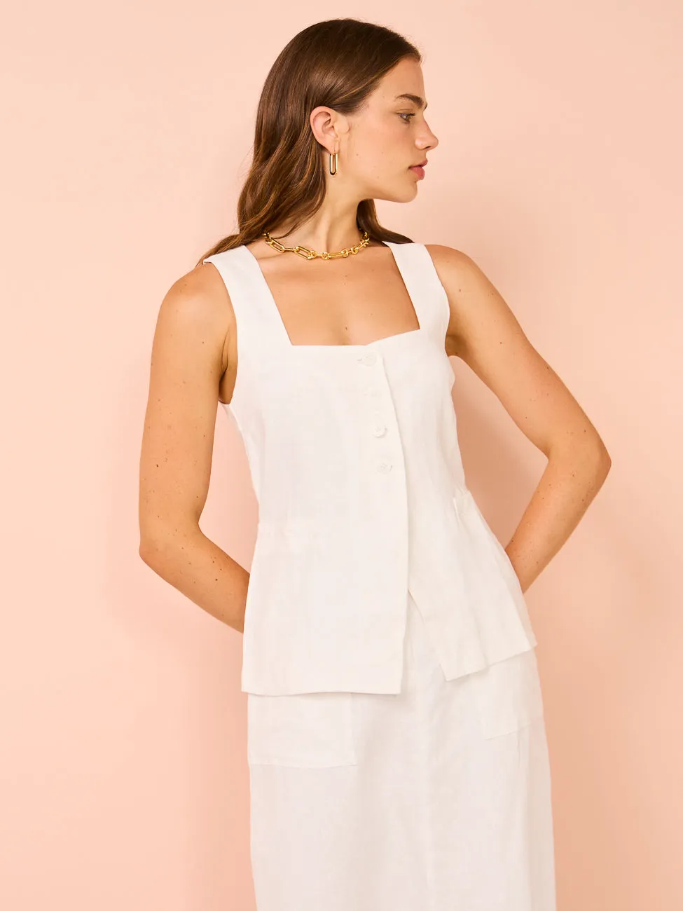 Faithfull The Brand Maya Vest in White