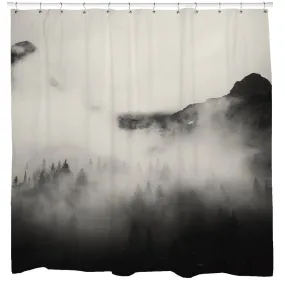 Foggy Mountains Shower Curtain