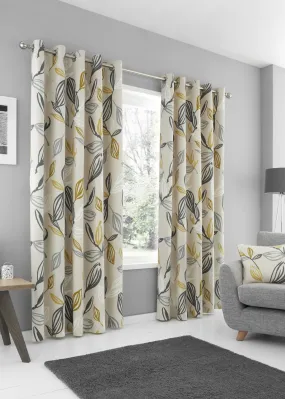 Fusion Ensley Yellow Eyelet Curtains