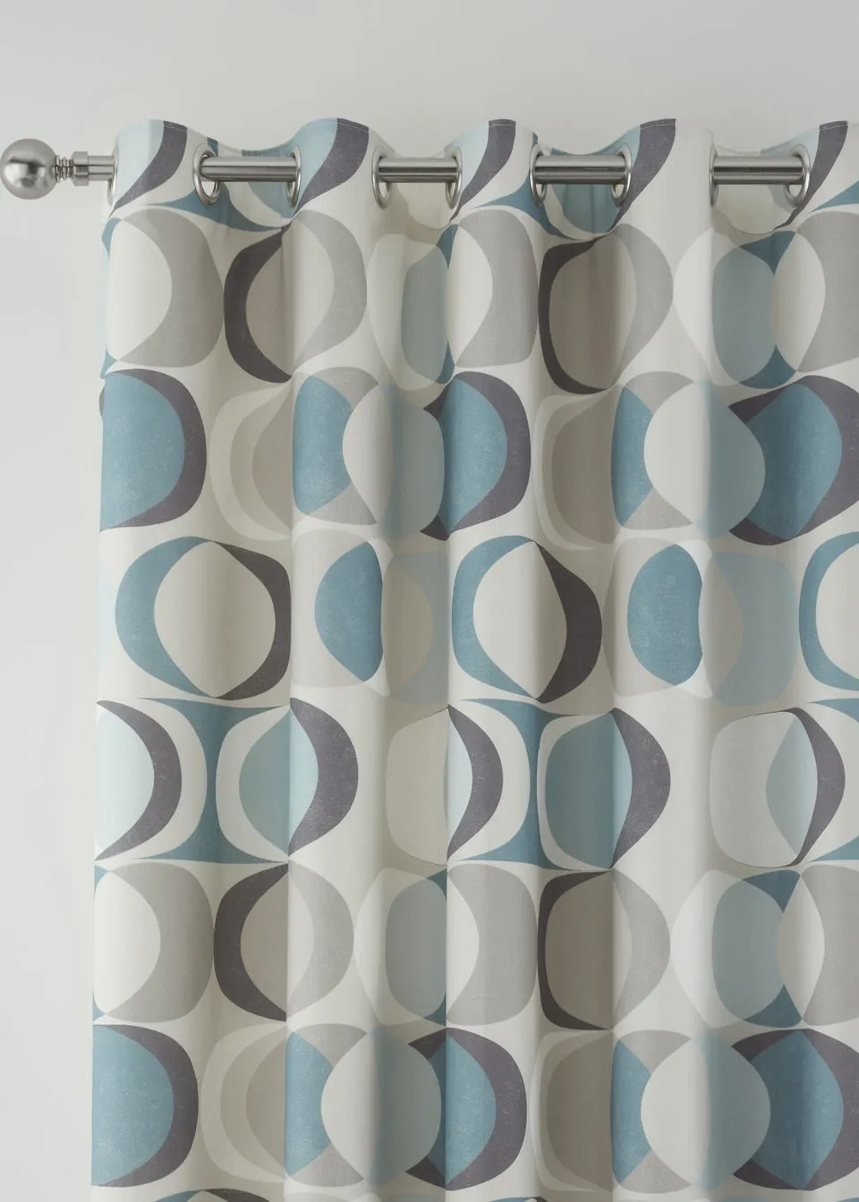 Fusion Sander Blue Eyelet Curtains