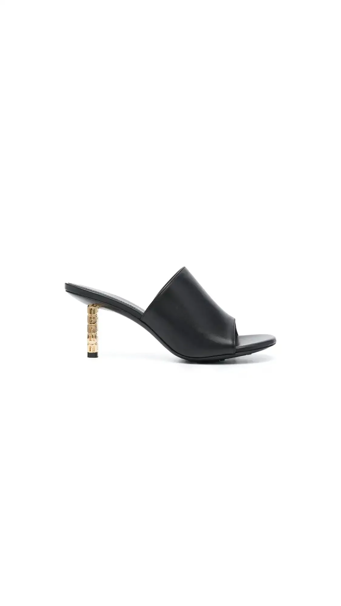 G-Cube Leather Mules - Black