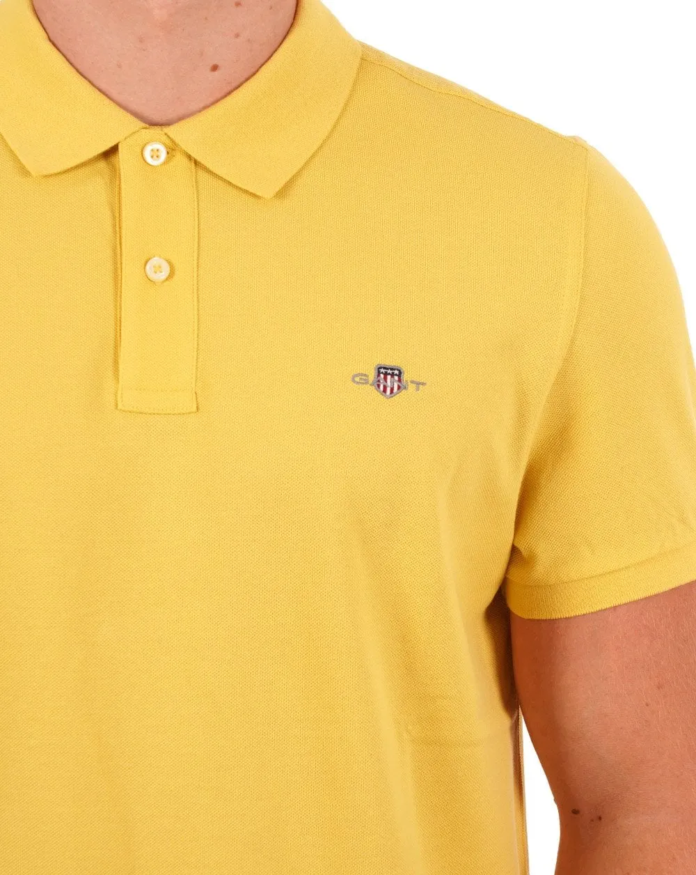 Gant Shield Pique Polo Yellow