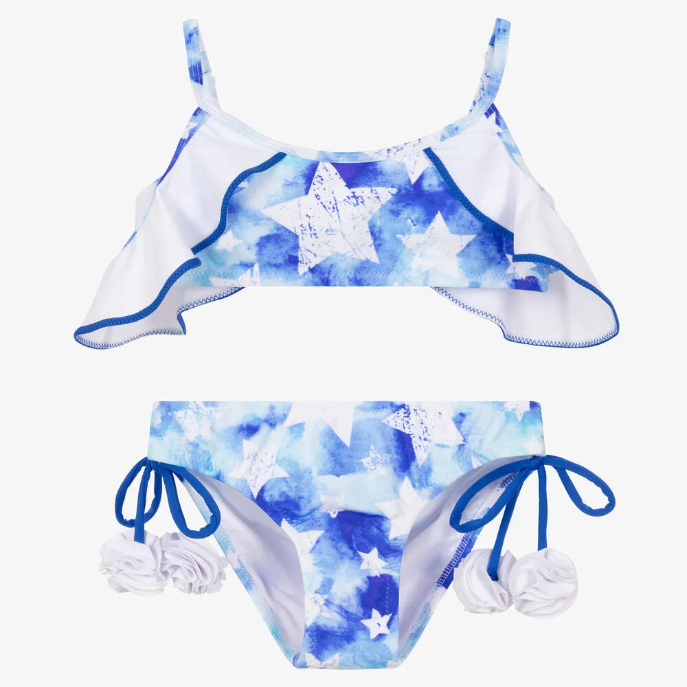 Girls Blue Star Bikini (UV50)