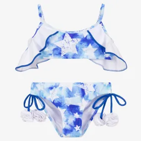 Girls Blue Star Bikini (UV50)