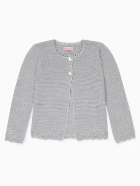 Grey Malena Merino Girl Cardigan