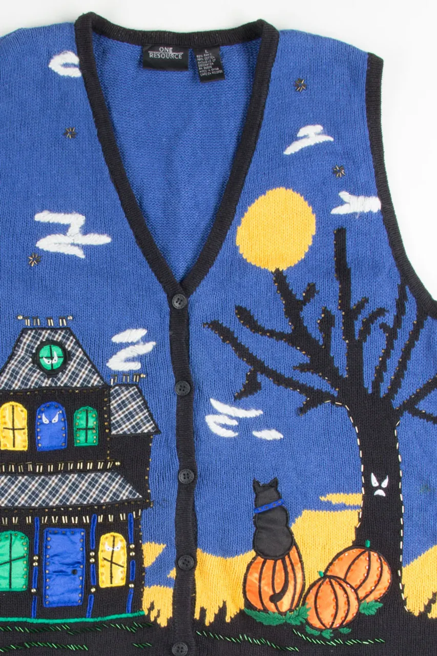 Haunted House Halloween Vest 346