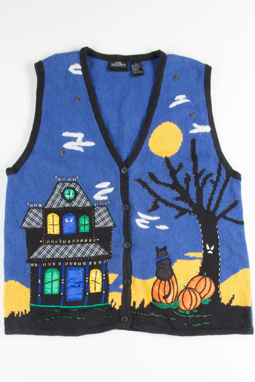 Haunted House Halloween Vest 346