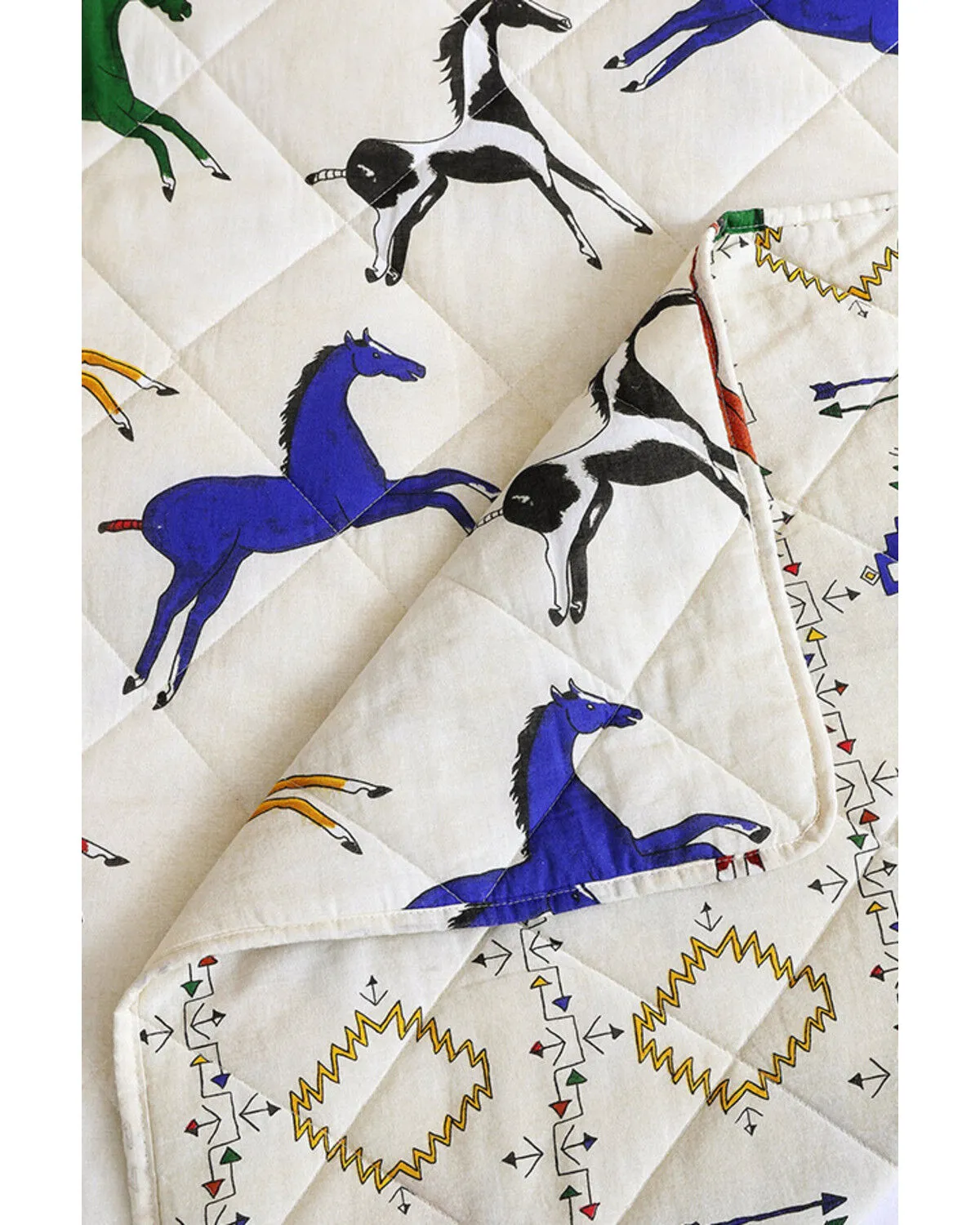 HiEnd Accents Wild Horses Reversible 2 Piece Quilt Set - Twin Size