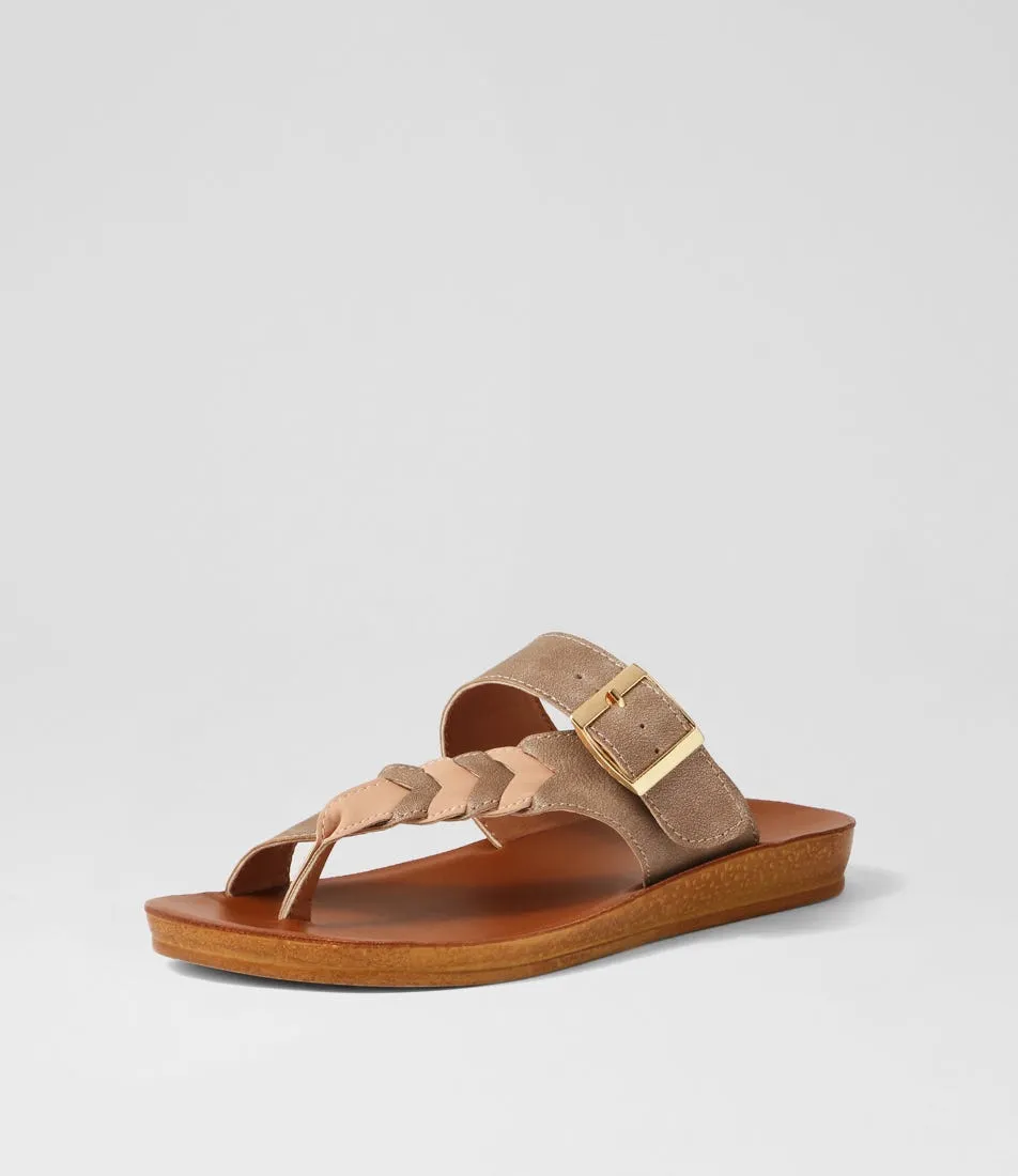 I LOVE BILLY Kessica Taupe Dust Sandals