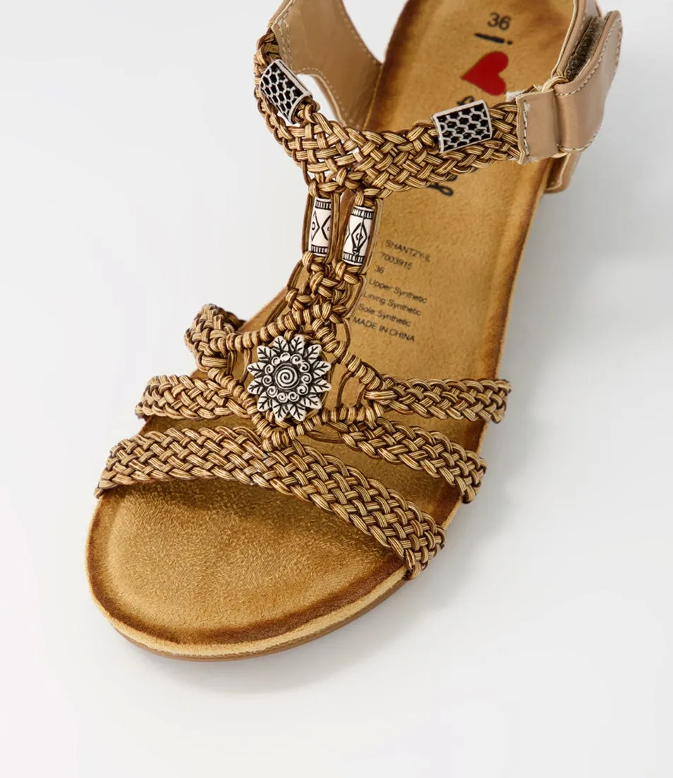 I LOVE BILLY Shantzy Choc Multi Sandals