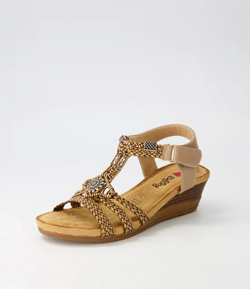 I LOVE BILLY Shantzy Choc Multi Sandals